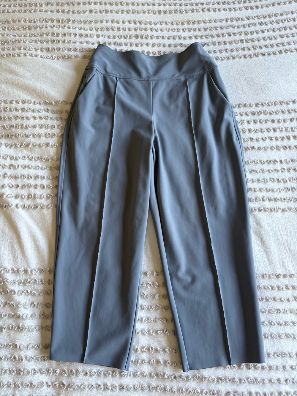 Athleta Wide-Leg Pants in Light Slate Gray
